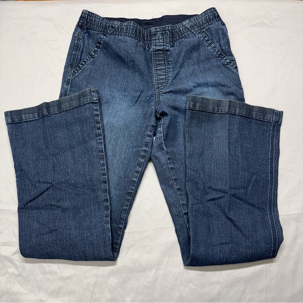 Chico’s Platinum Jeans Dark wash Size 0.5 Bootcut Elastic Waist